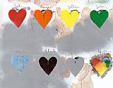 Unknown Jim Dine Hearts painting